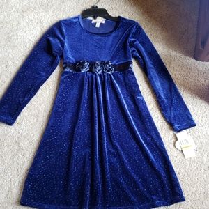 NWT Speechless navy velour dress